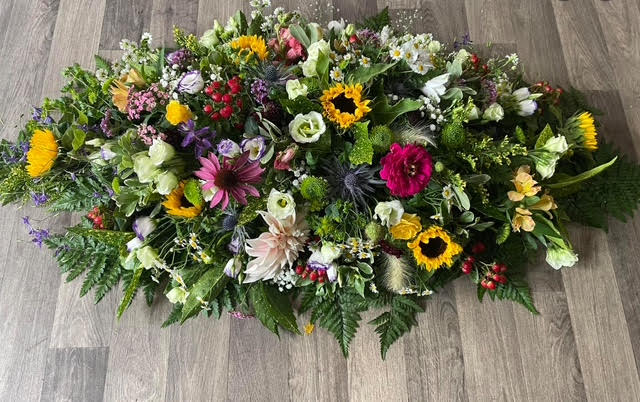 Vibrant cottage garden double ended spray - £180.00 approximately 3ft